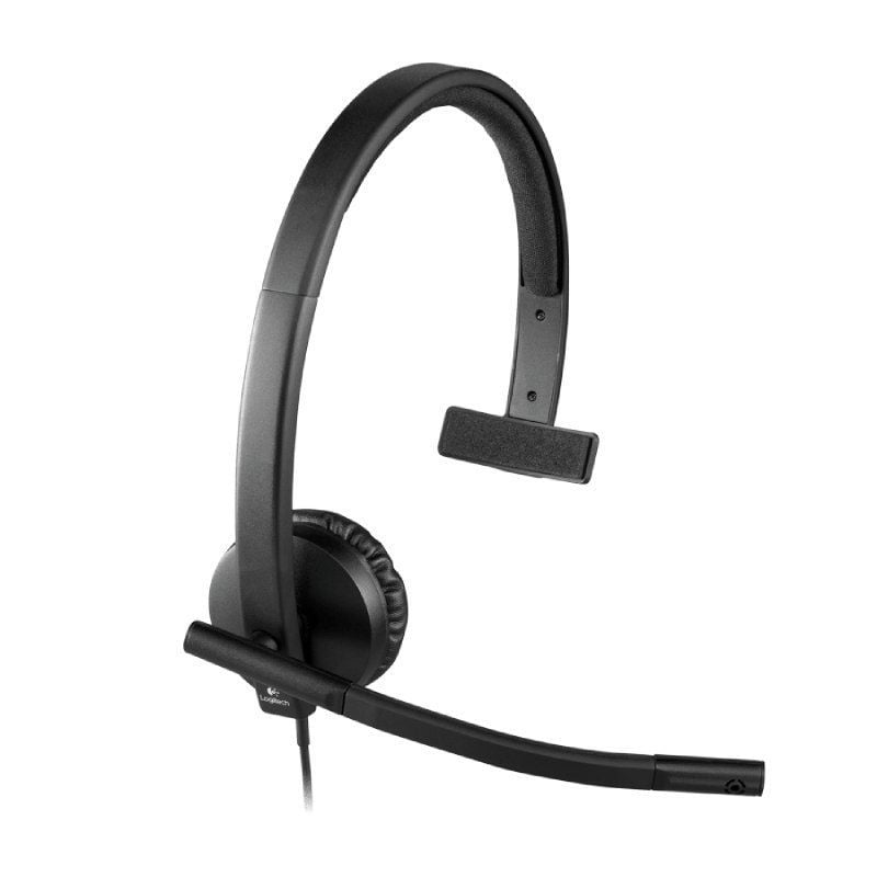 Auriculares Logitech H570E/ com Microfone/ USB/ Preto