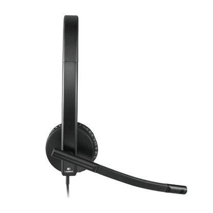 Auriculares Logitech H570E/ com Microfone/ USB/ Preto