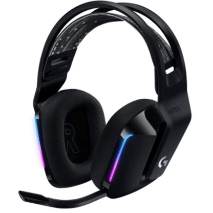 Auscultadores de Gaming Sem Fios com Microfone Logitech G733/ Pretos