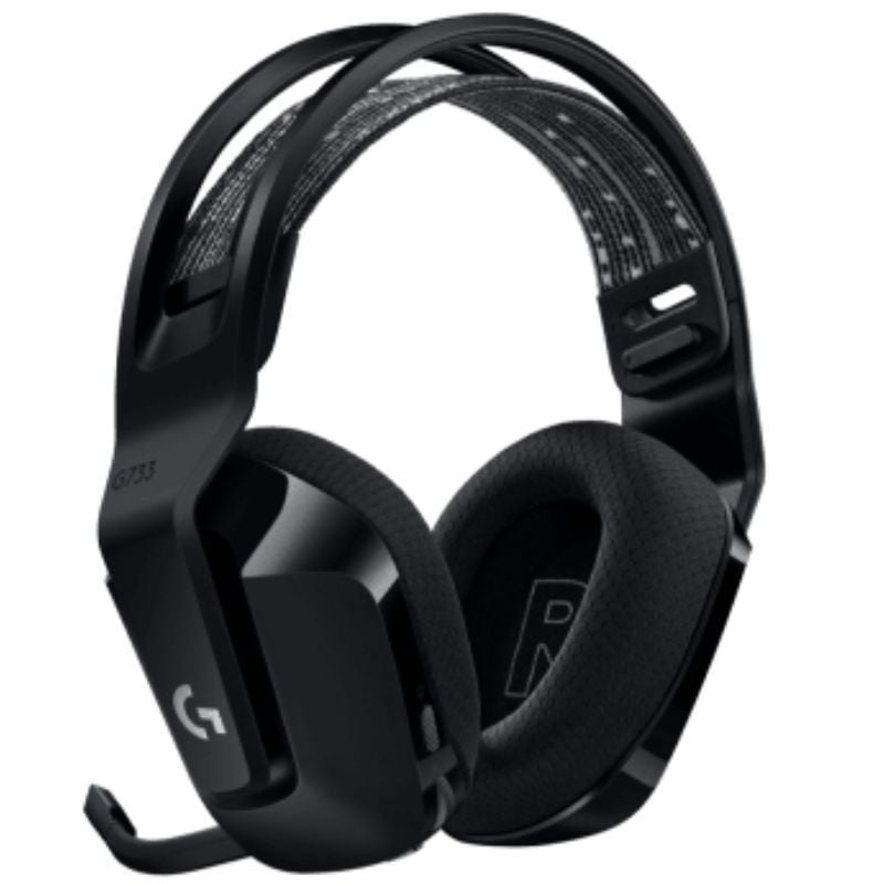 Auscultadores de Gaming Sem Fios com Microfone Logitech G733/ Pretos