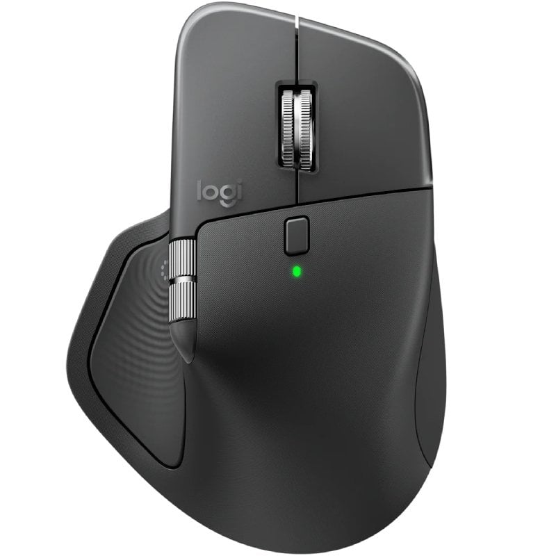 Rato Ergonómico Sem Fios Logitech MX Master 4/ Bateria recarregável/ Até 8000 DPI/ Grafite