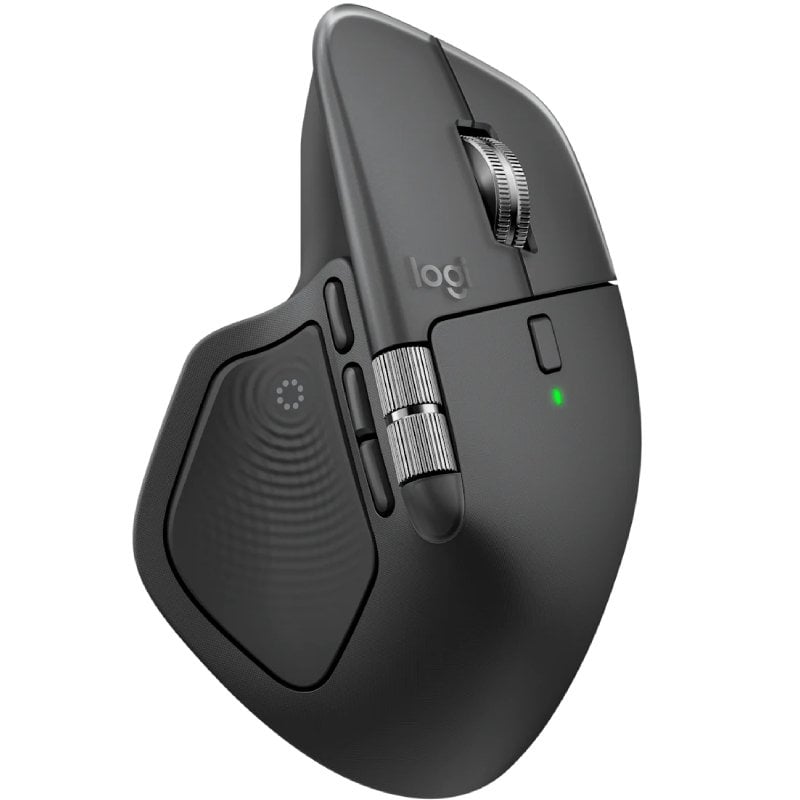 Rato Ergonómico Sem Fios Logitech MX Master 4/ Bateria recarregável/ Até 8000 DPI/ Grafite
