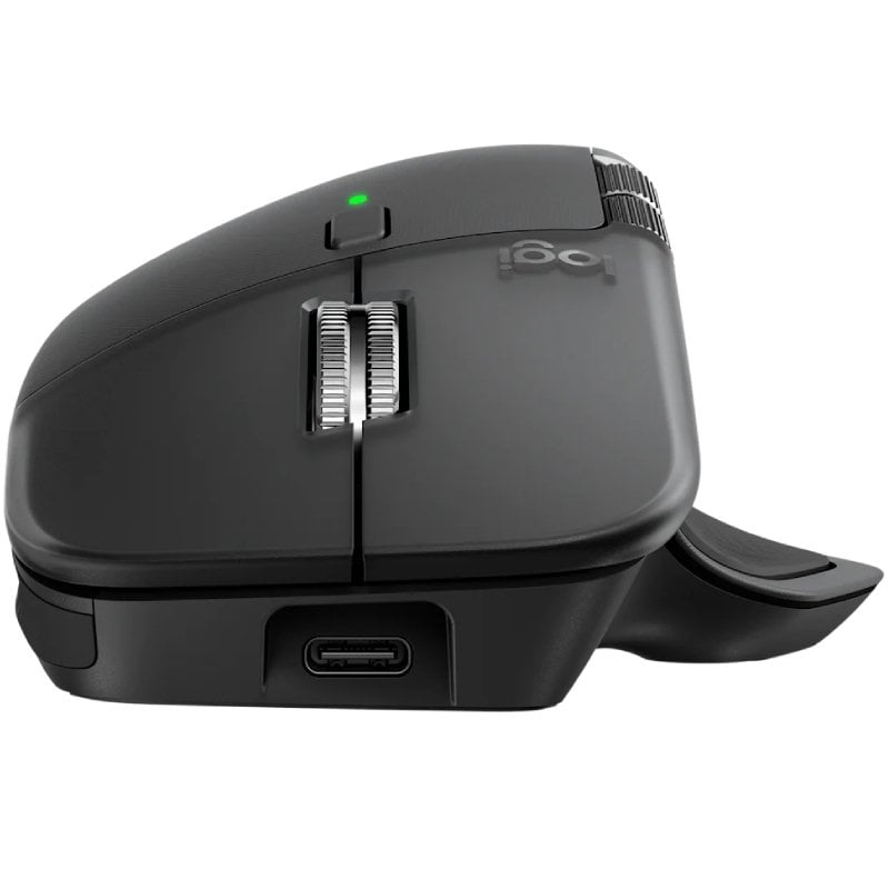 Rato Ergonómico Sem Fios Logitech MX Master 4/ Bateria recarregável/ Até 8000 DPI/ Grafite