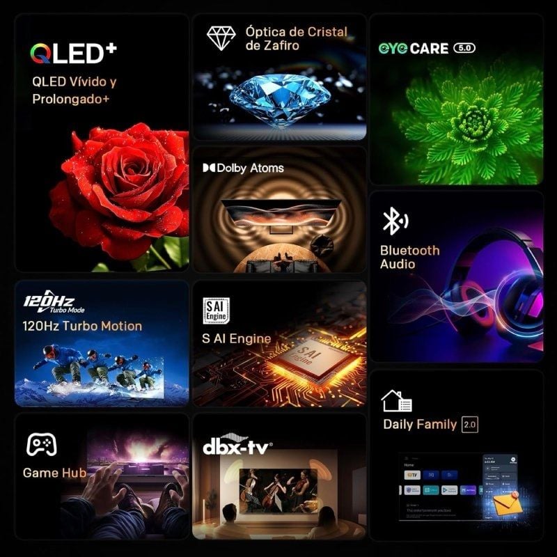 Televisor Metz QLED+ 55MQF7500Z 55"/ Ultra HD 4K/ Smart TV/ WiFi