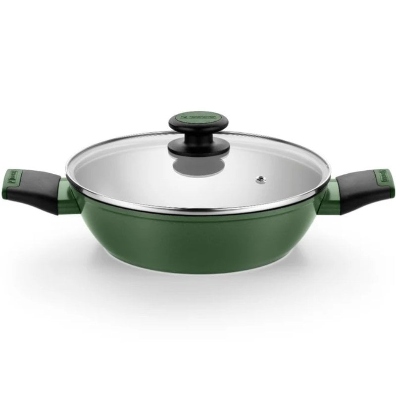 Pack Batería de Cocina Monix Forest M509900/ Cazo Ø16cm/ Cacerolas bajas Ø24 - 28cm/ Cacerolas Ø20cm/ Acero Inoxidable/ Apta para Inducción