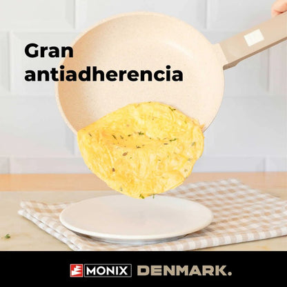 Pack Bateria de Cozinha Monix Denmark/ Tacho Ø16cm/ Frigideira Ø24cm/ Panelas Ø20 - 24cm/ Alumínio Fundido/ Adequado para Indução