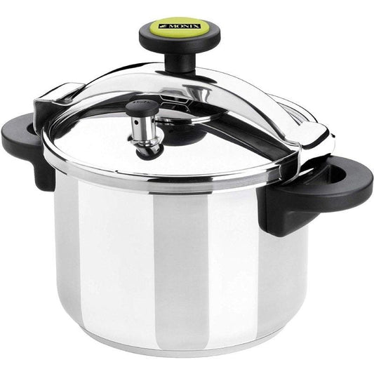 Panela de Pressão Monix Classica M530002/ Ø22cm/ 6L/ Aço Inoxidável/ Adequada para Indução