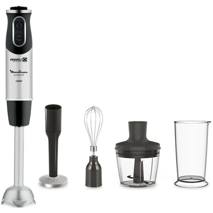 Batidora de mano Moulinex Quickchef/ 1000W/ 10 Velocidades/ Capacidad 800ml/ Incluye Varillas, Picadora, Pasapuré y Vaso Medidor