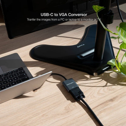 Conversor Nanocable 10.16.4101-G/ USB Tipo-C Macho - VGA Fêmea/ 10cm/ Preto e Cinzento