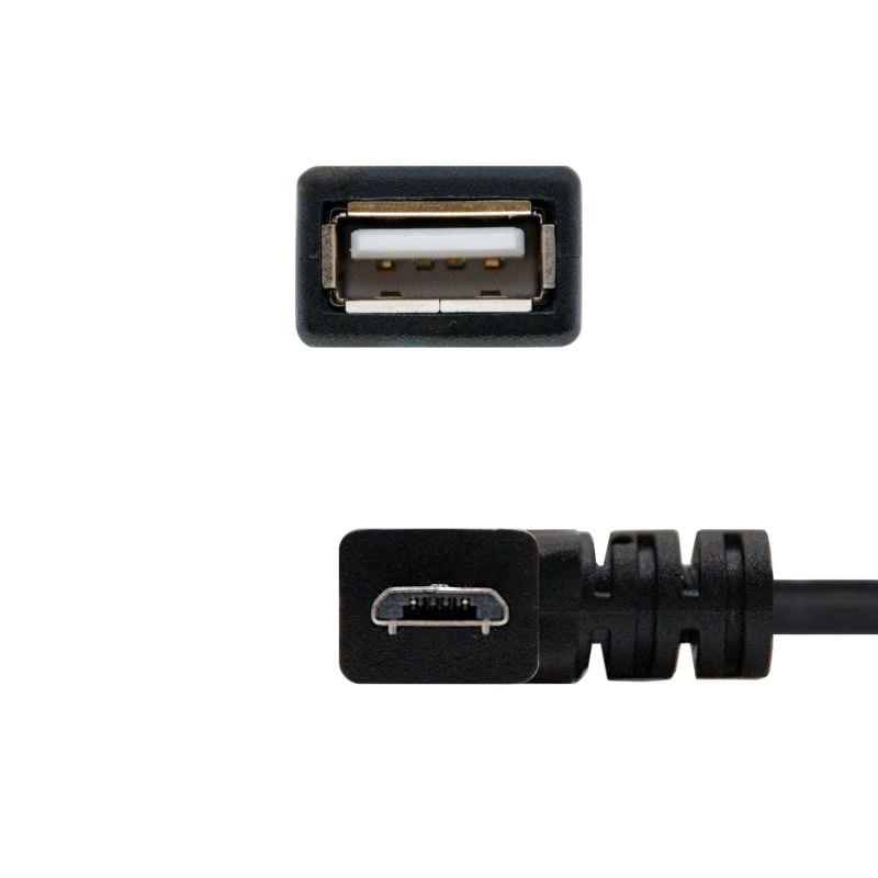 Cable USB 2.0 Nanocable 10.01.3600/ MicroUSB Macho - USB Hembra/ 15cm/ Negro