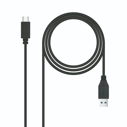 Cabo USB 3.1 Tipo-C Nanocable 10.01.4001-L150/ USB Tipo-C Macho - USB Macho/ 10Gbps/ 1.5m/ Preto