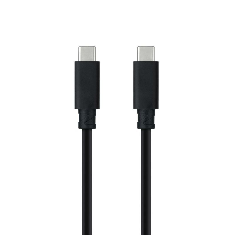 Cabo USB 3.1 Tipo-C Nanocable 10.01.4101-L150/ USB Tipo-C Macho - USB Tipo-C Macho/ Até 100W/ 10Gbps/ 1.5m/ Preto