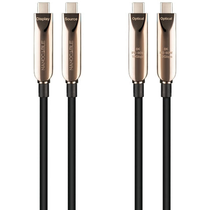 Cable USB 3.2 Tipo-C AOC Nanocable 10.01.4605/ USB Tipo-C Macho - USB Tipo-C Macho/ Hasta 60W/ 10Gbps/ 5m/ Negro