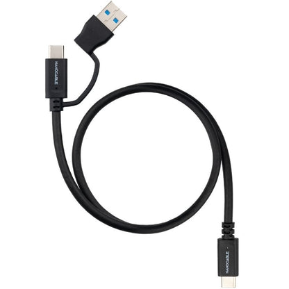 Cabo USB 3.2 Tipo-C Nanocable 10.01.4801/ USB Tipo-C Macho/ USB Macho - USB Tipo-C Macho/ Até 60W/ 10Gbps/ 1m/ Preto
