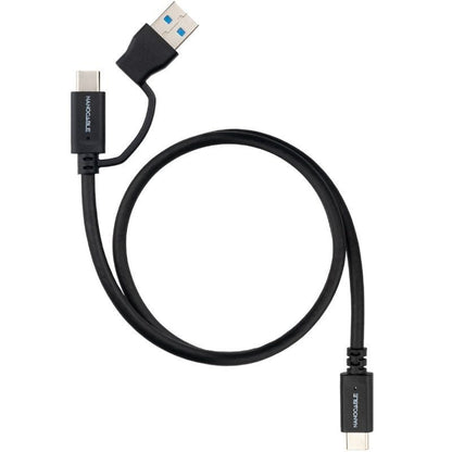 Cabo USB 3.2 Tipo-C Nanocable 10.01.4802/ USB Tipo-C Macho/ USB Macho - USB Tipo-C Macho/ Até 60W/ 10Gbps/ 2m/ Preto