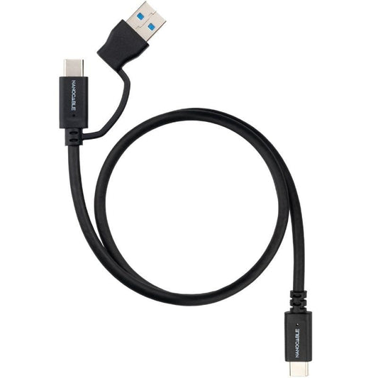 Cabo USB 3.2 Tipo-C Nanocable 10.01.4803/ USB Tipo-C Macho/ USB Macho - USB Tipo-C Macho/ Até 60W/ 10Gbps/ 3m/ Preto