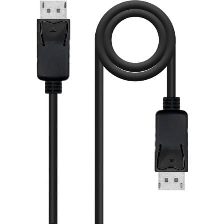 Cable DisplayPort 1.4 8K Nanocable 10.15.2803/ DisplayPort Macho - DisplayPort Macho/ 3m/ Certificado/ Negro