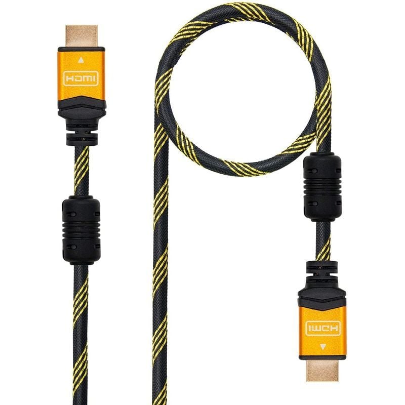 Cabo HDMI 2.0 4K Nanocable 10.15.1602/ HDMI Macho - HDMI Macho/ 1.5m/ Preto/ Laranja