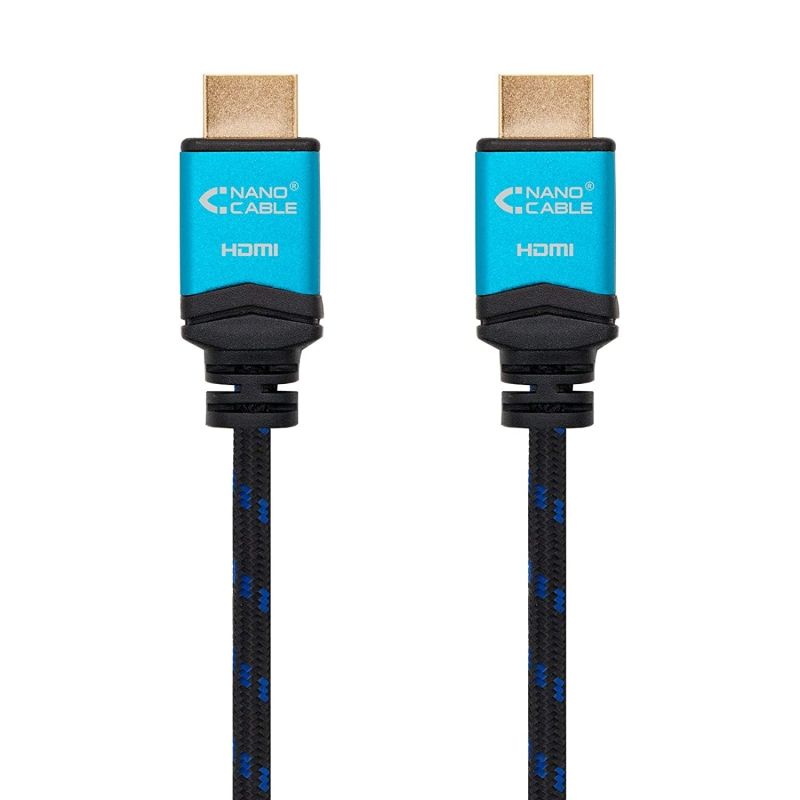 Cabo HDMI 2.0 4K Nanocable 10.15.3702/ HDMI Macho - HDMI Macho/ 2m/ Preto/ Azul