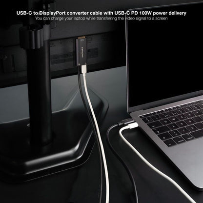 Cabo Conversor Nanocable 10.15.5012/ USB Tipo-C Macho - DisplayPort 8K Macho/ USB Tipo-C Fêmea/ Até 100W/ 1.8m/ Cinzento