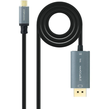 Cabo Conversor Nanocable 10.15.5022/ USB Tipo-C Macho - Displayport Macho/ 2m/ Preto