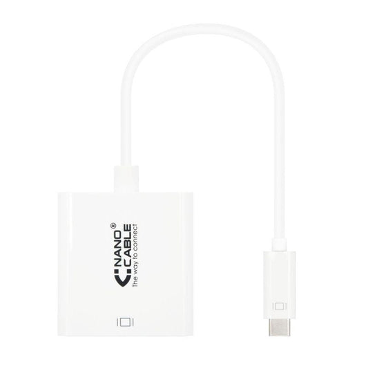 Conversor Nanocable 10.16.4103/ USB Tipo-C Macho - DVI-D (24+1) Fêmea/ 15cm/ Branco