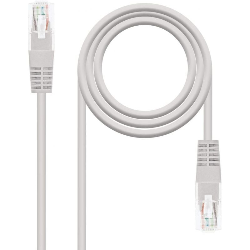 Cabo de Rede RJ45 UTP Nanocable 10.20.1305 Cat.6/ 5m/ Cinzento