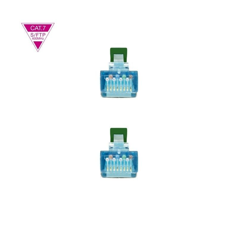 Cable de Red RJ45 SFTP Nanocable 10.20.1700-L25-GR Cat.7/ 25cm/ Verde