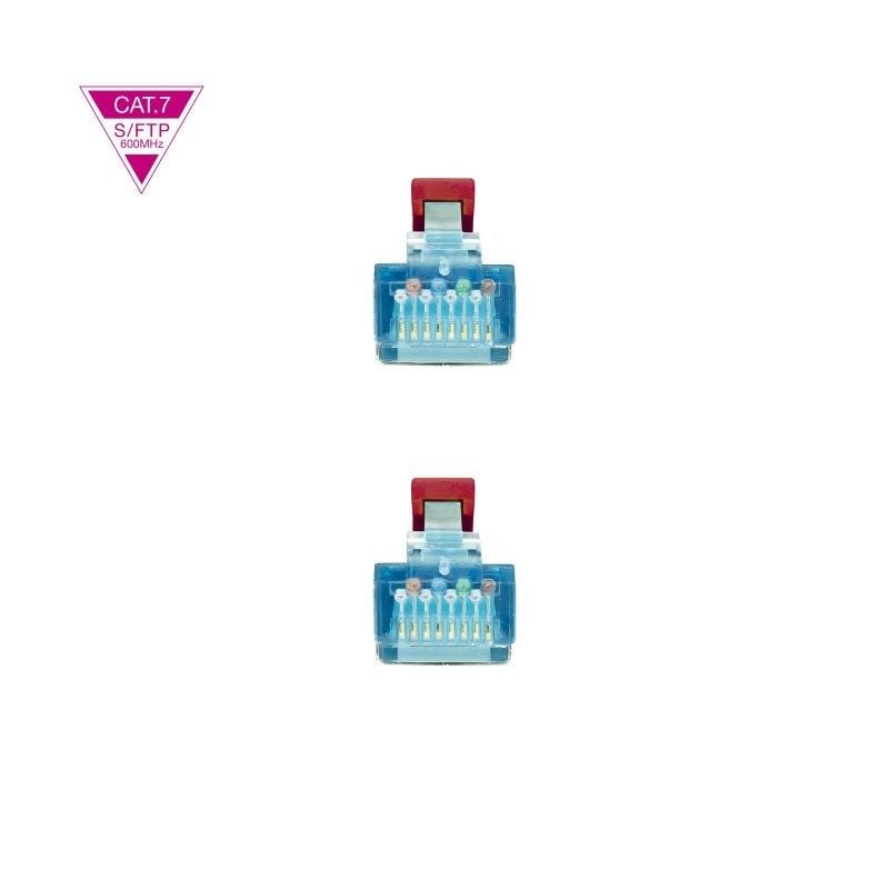Cabo de Rede RJ45 SFTP Nanocable 10.20.1701-R Cat.7/ 1m/ Vermelho