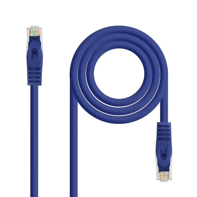 Cabo de Rede RJ45 UTP Nanocable 10.20.1800-L25-BL Cat.6A/ LSZH/ 25cm/ Azul