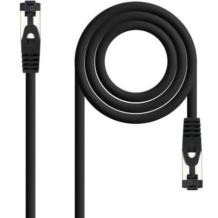Cable de Red RJ45 SSTP Nanocable 10.20.2000-L25-BK Cat.8.1/ 25cm/ Negro