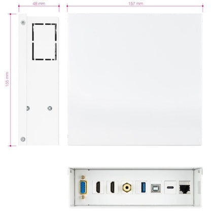Caixa de Ligações Nanocable 10.35.0004/ VGA - 2x HDMI - Jack 3.5 - USB 3.0 - USB Tipo-C - USB 2.0 - RJ45