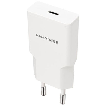 Carregador de Parede Nanocable 10.10.2027/ 1xUSB Tipo-C/ 30W/ Branco