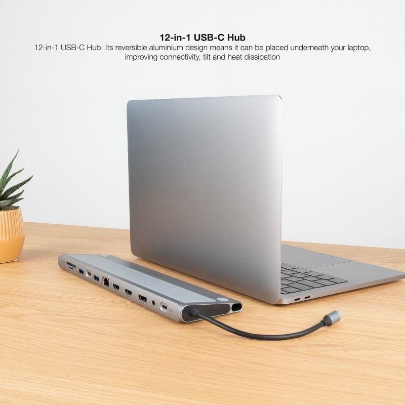 Docking Tipo-C Nanocable 10.16.1012/ 3xUSB/ 1xUSB Tipo-C/ 2xHDMI 4K/ 1xDisplayPort/ 1xRJ45/ 1xLector tarjetas/ 1xJack 3.5/ 1xUSB Tipo-C PD/ Gris