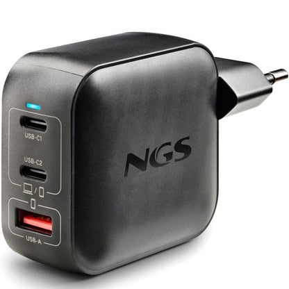 Carregador de Parede GaN NGS BUD100WTINY 100W/ 2xUSB Tipo-C/ 1xUSB/ 100W