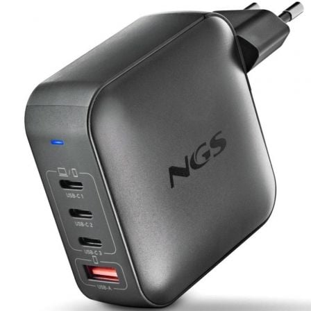 Cargador de Portátil GaN NGS BUD 165W/ 165W/ Automático/ Voltaje 5-21V