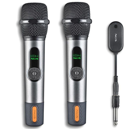 Pack de 2 Microfones Sem Fios NGS Singer Star Duo