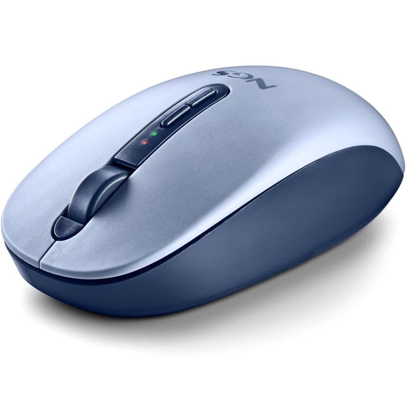 Ratón Ergonómico Inalámbrico NGS Fog Dual FOGDUALBLUE Silencioso/ Hasta 1600 DPI/ Azul