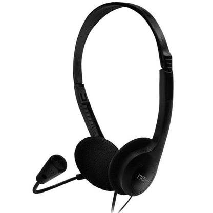 Auscultadores Nox Voice One/ com Microfone/ Jack 3.5/ Pretos