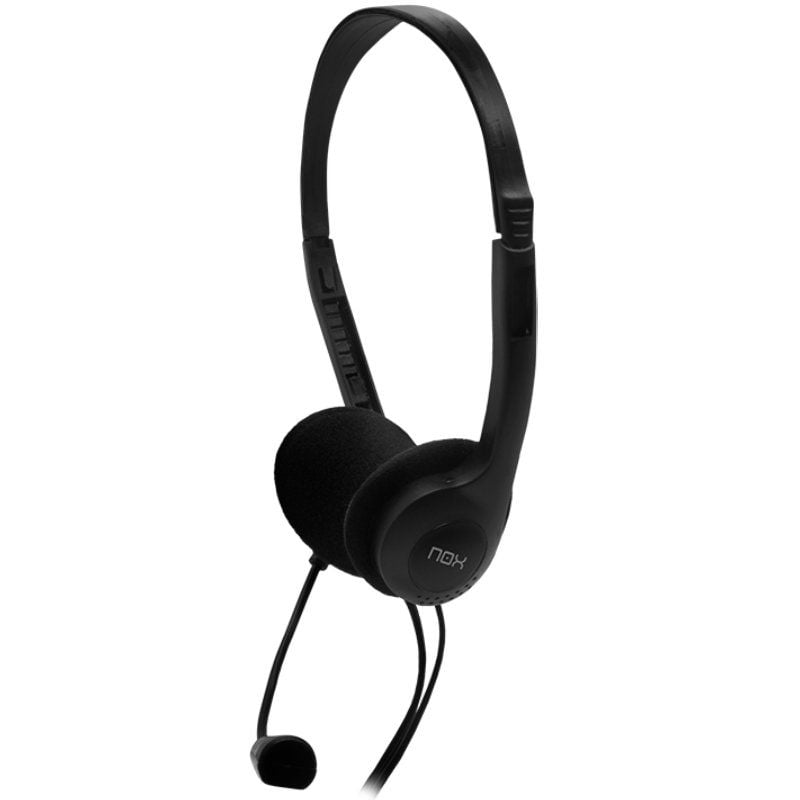 Auscultadores Nox Voice One/ com Microfone/ Jack 3.5/ Pretos