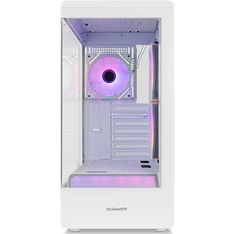 Caja Gaming Semitorre Nox Hummer SIGNAL/ Blanca
