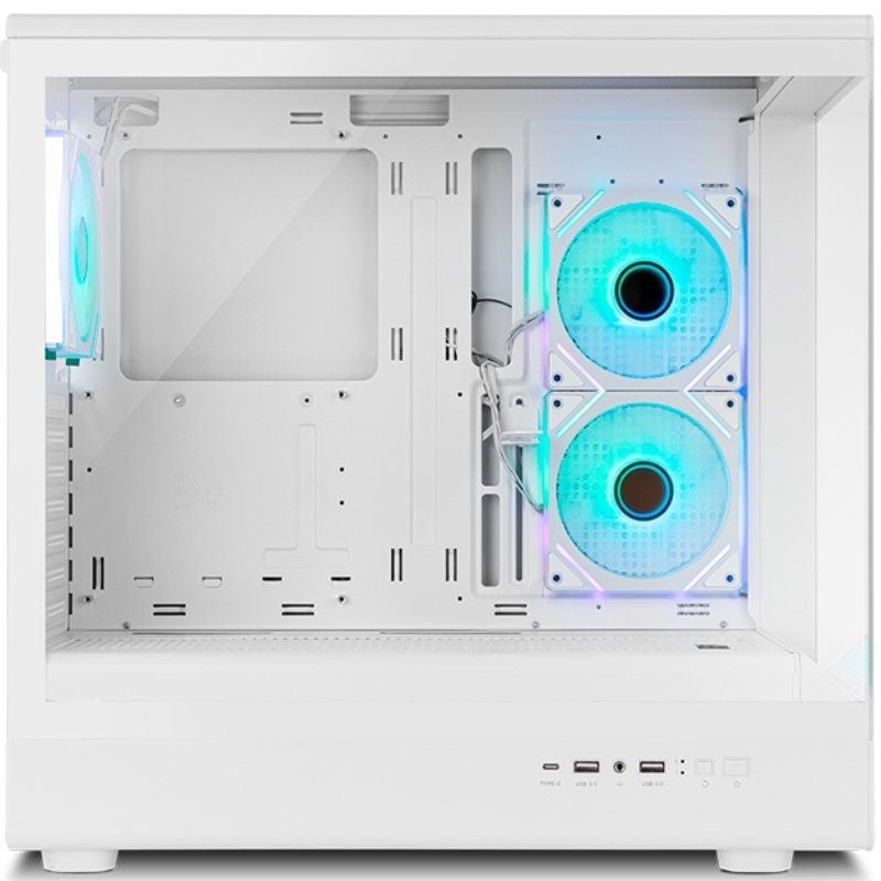 Caja Gaming Semitorre Nox Hummer SIGNAL/ Blanca
