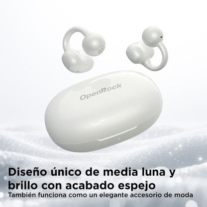Auriculares Deportivos de Conducción Aérea OpenRock E OPACE02 con estuche de carga/ Autonomía 7h/ Blancos