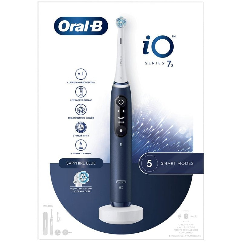 Escova de Dentes Oral-B iO Série 7S/ Inclui 2 Recargas/ Azul