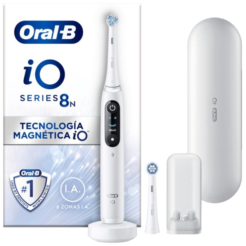 Escova de Dentes Oral-B iO Série 8N/ Inclui 2 Recargas/ Branco