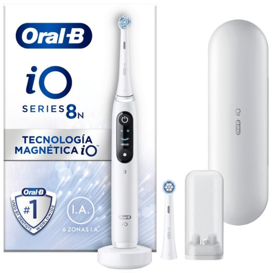 Escova de Dentes Oral-B iO Série 8N/ Inclui 2 Recargas/ Branco