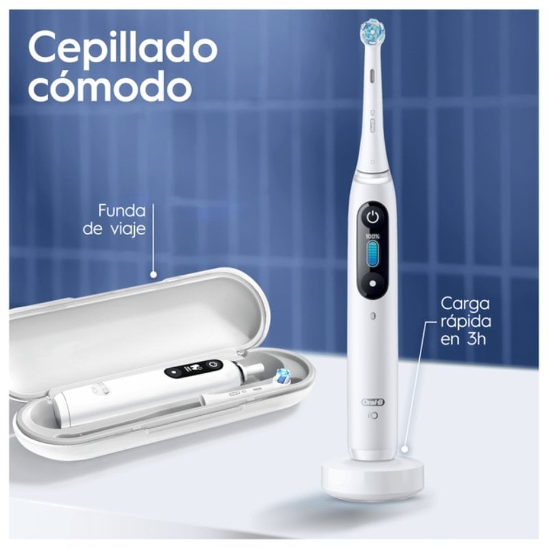 Escova de Dentes Oral-B iO Série 8N/ Inclui 2 Recargas/ Branco