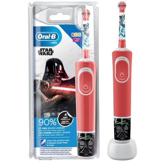 Escova de Dentes Oral-B Kids Star Wars/ Inclui 1 Recarga e 4 Autocolantes Temáticos