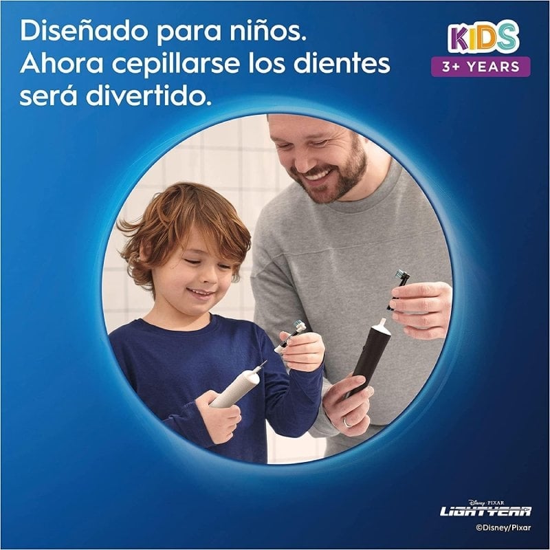 Escova de Dentes Elétrica Oral-B Vitality Kids Lightyear/ Inclui Estojo e 4 Autocolantes Temáticos