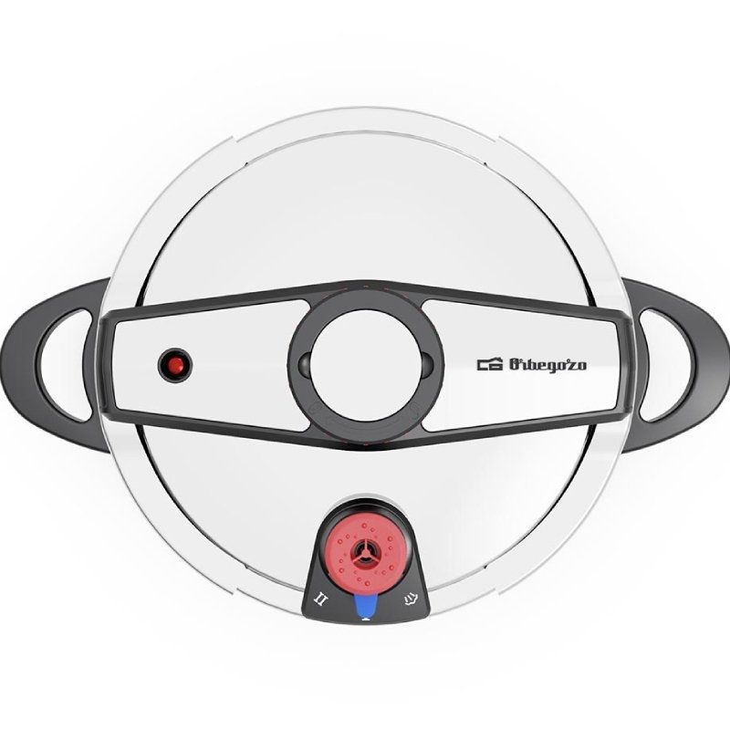 Olla a Presión Orbegozo HP 6200/ 6L/ Acero Inoxidable/ Apta para Inducción